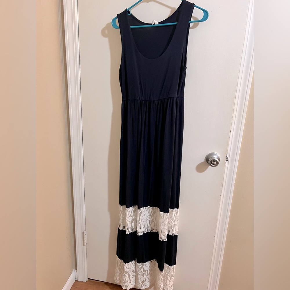 PinkBlush Lace Maxi Dress